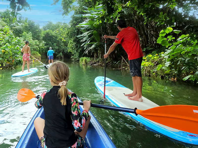 Paddle sur la rivière de Raiatea